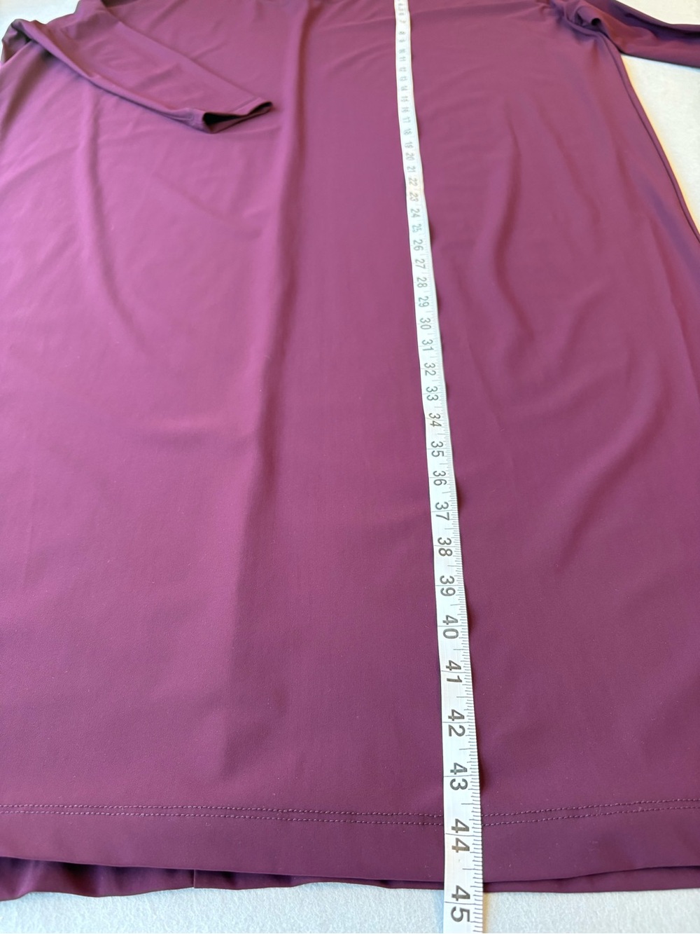 bryn Walker Plum Long Sleeve Cocoon Dress Oversized Lagenlook Burgundy Midi XS - Picture 9 of 10